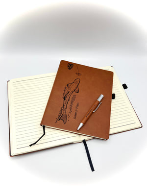 Open image in slideshow, Zen Trout Adventure notebook logbook with pen
