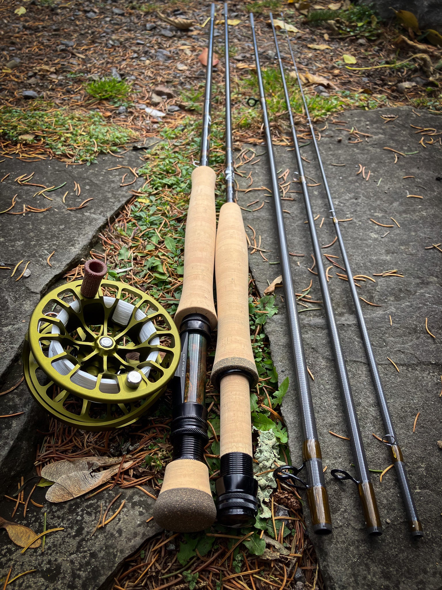 best fly rod and reel combos Package - Flat Gunmetal Patriot Fly Weight forward blue/gray fly line with blue backing4 piece rod Redington Classic Trout Fly Rod