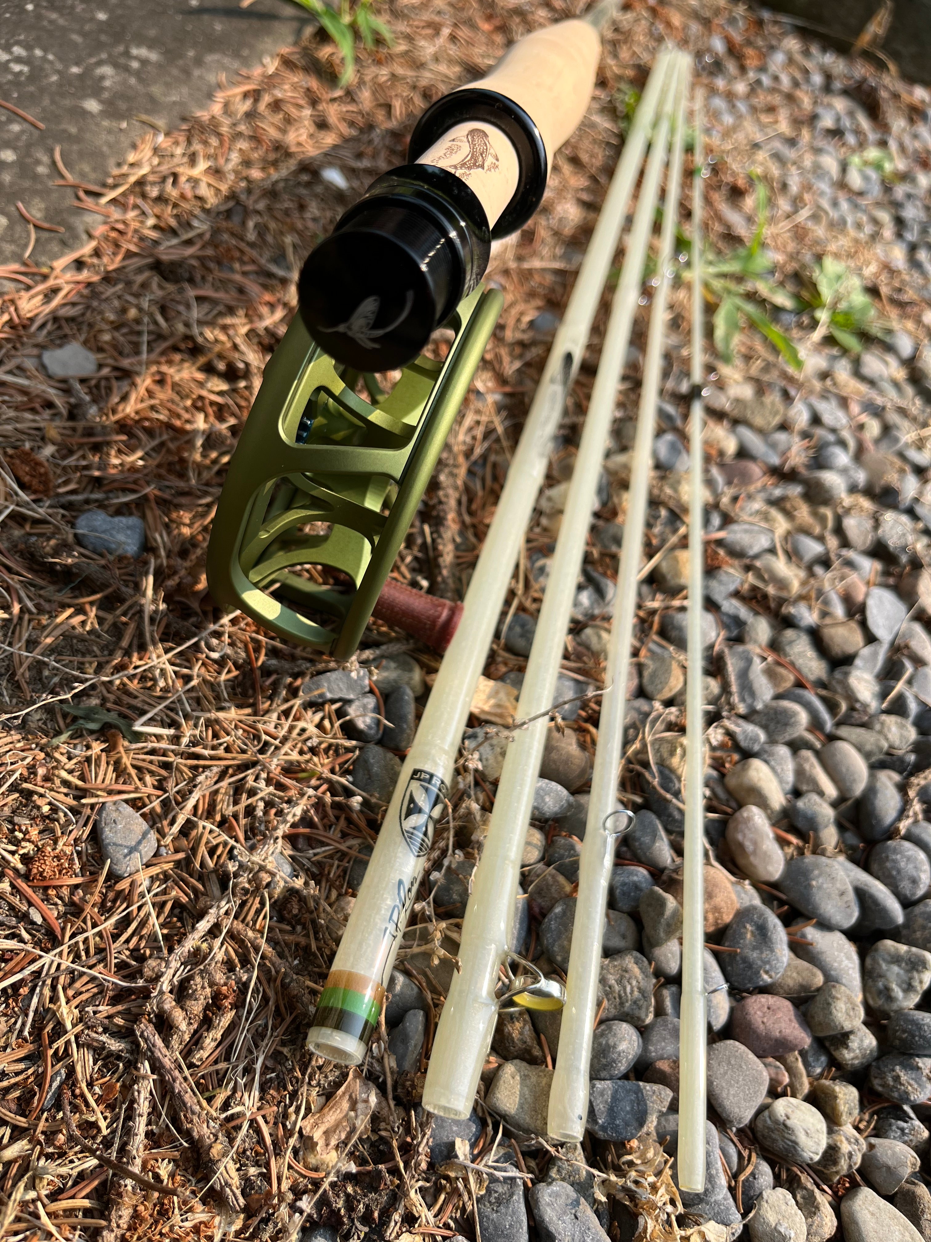 Rod Muir Muir 7 foot 3 weight 5 piece pack rod, EARTHTONE theme. – JP Ross Fly ...
