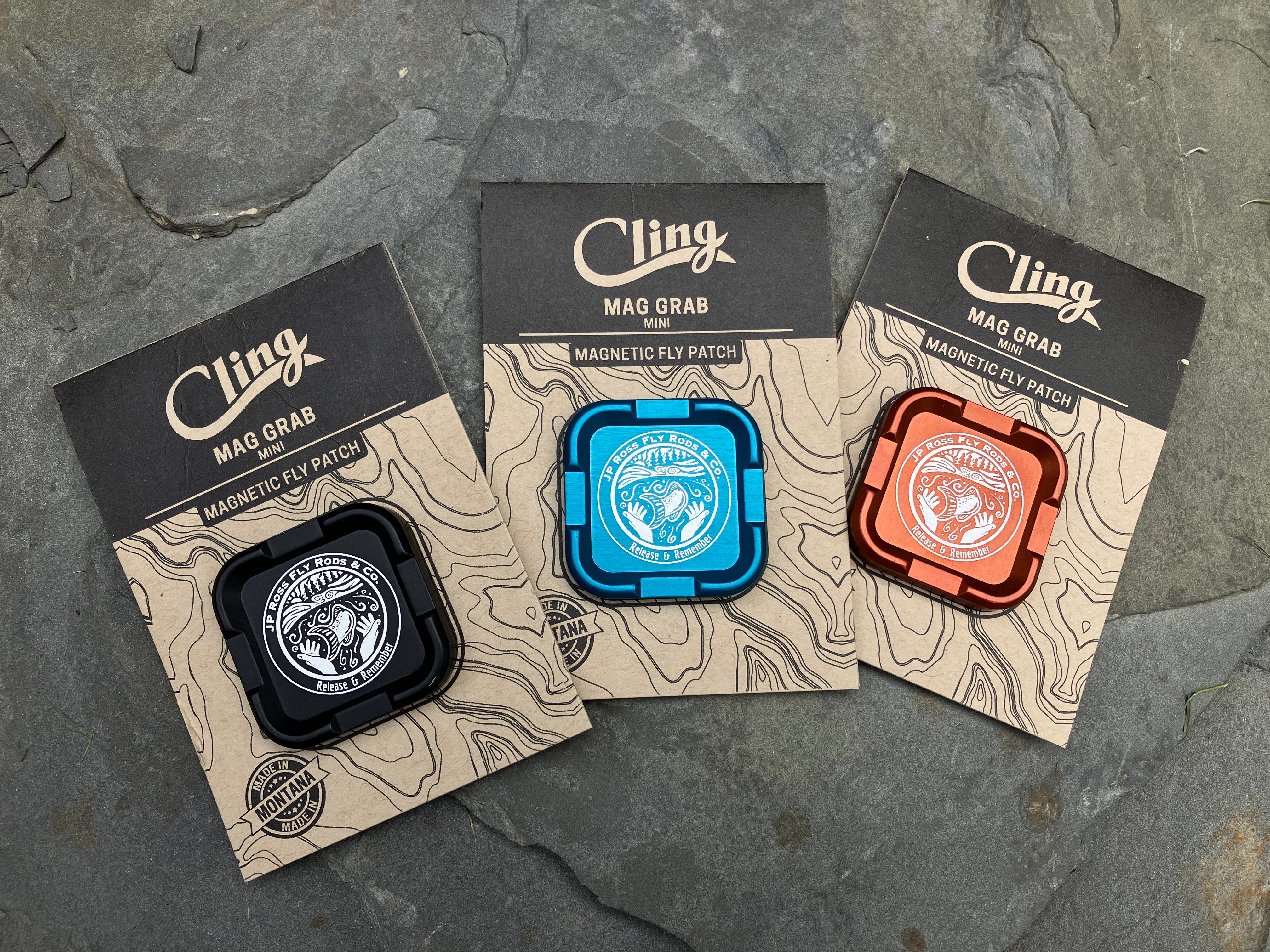 Cling Mag Grab Mini Magnetic Fly Patch For Dry Fly Fishing – 4 Designs – Made In USA