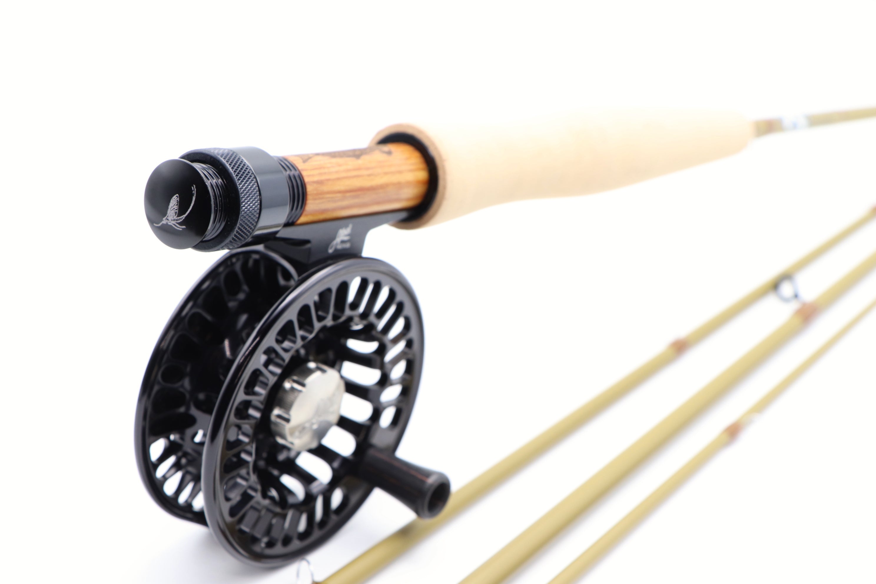 2 Fly Fishing Rods Reels metal Japan, Laurentides 5/6, trout set up,  stunning