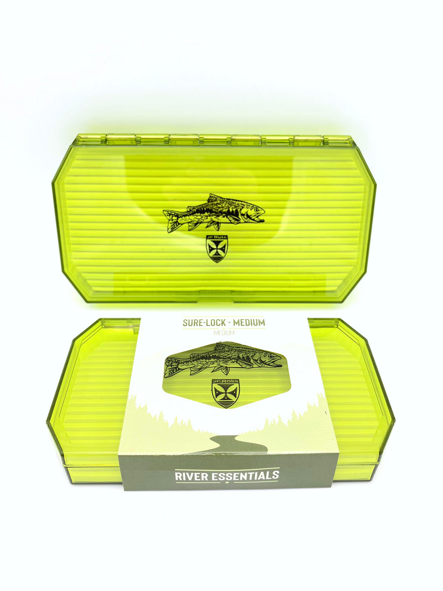 Slotted foam fly boxes with Stainless Hinges. JP Ross Fly Rods & Co