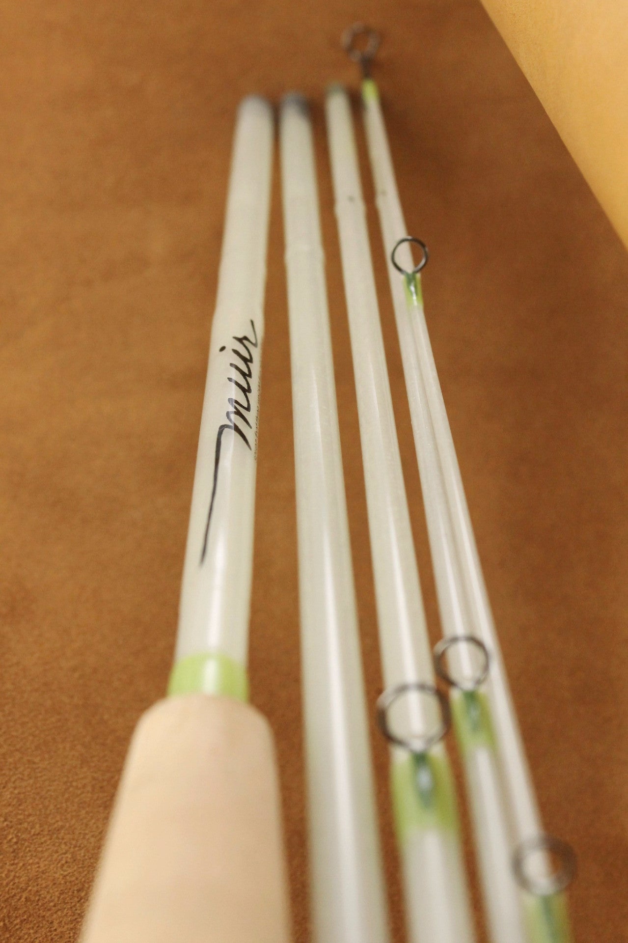 MUIR BLANK 7 foot 3 weight 5 piece glass... fiberglass rod blank with bag, case and decals