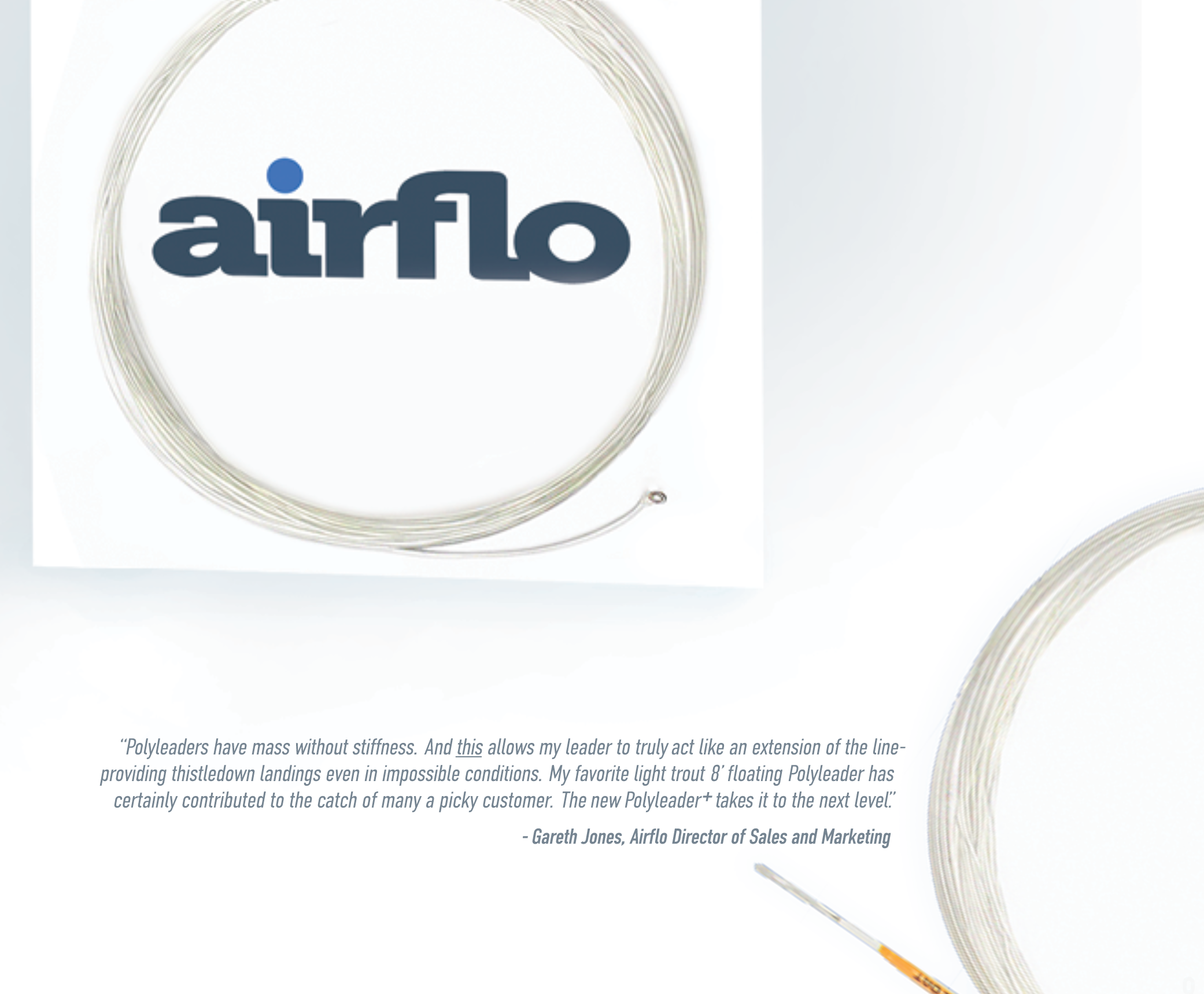airflo polyleader PLUS 6.5 foot and 8.5 foot with tippet ring – JP